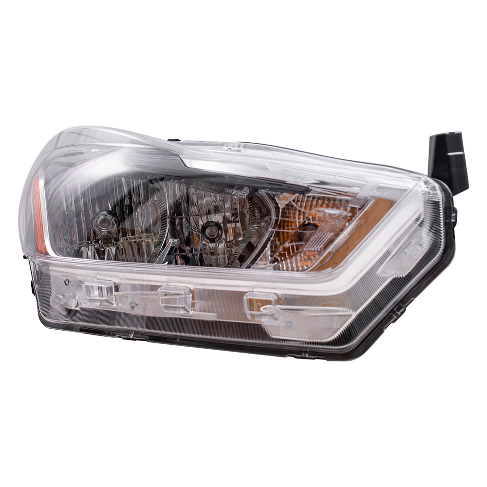 Brock Replacement Passenger Side Halogen Combination Headlight Assembly Compatible with 2018-2020 Kicks S/SV