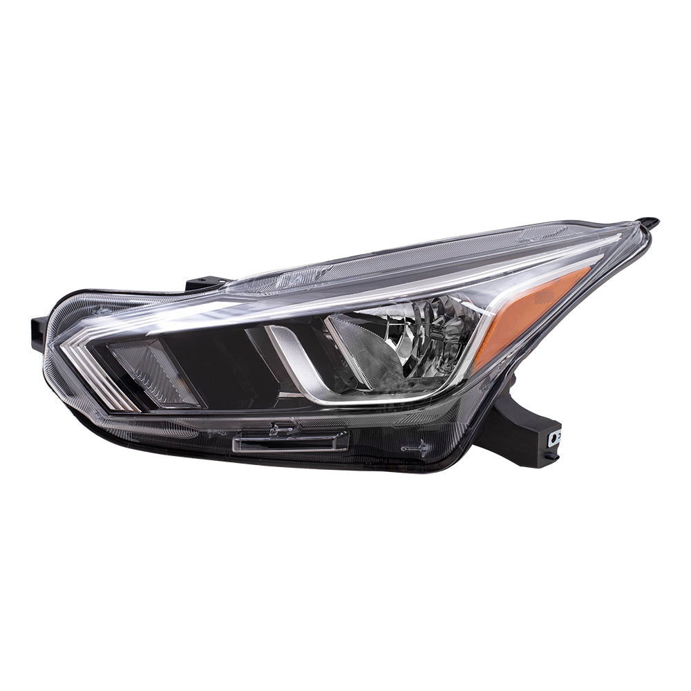 Brock Replacement Driver Side Halogen Combination Headlight Assembly Compatible with 2020 Versa