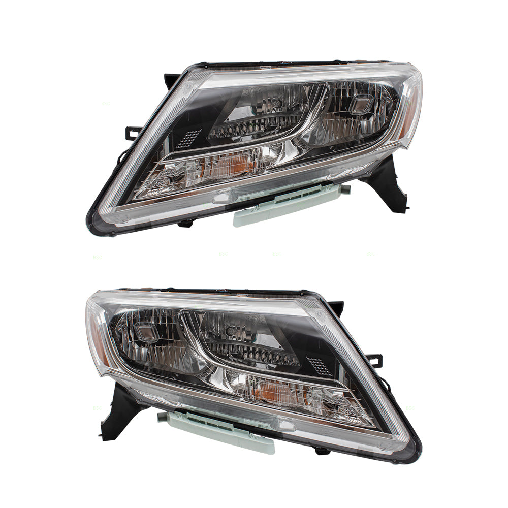 2013-2016 Nissan Pathfinder Halogen Combination Headlight Assembly Set LH+RH 2014 Nissan Pathfinder Hybrid