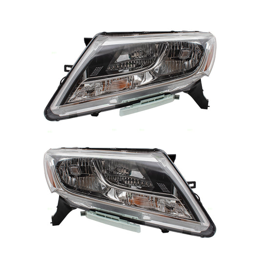 2013-2016 Nissan Pathfinder Halogen Combination Headlight Assembly Set LH+RH 2014 Nissan Pathfinder Hybrid