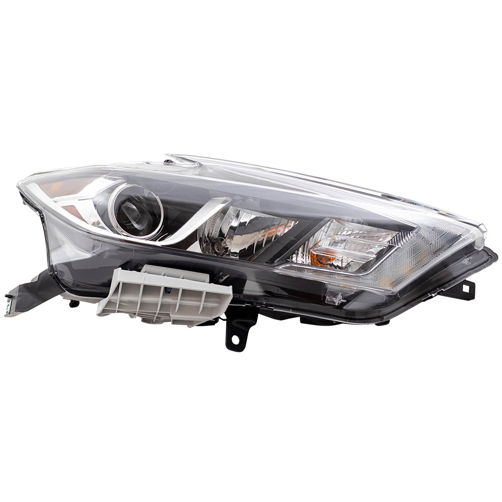 Brock Replacement Headlight Assembly Halogen Headlamp Passenger Compatible with 2016-2018 Maxima S SV SL 260104RF0B 26010-4RF0B