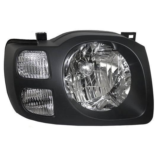 Passengers Headlight Lens with Dark Grey Bezel Assembly for 02-04 Nissan Xterra