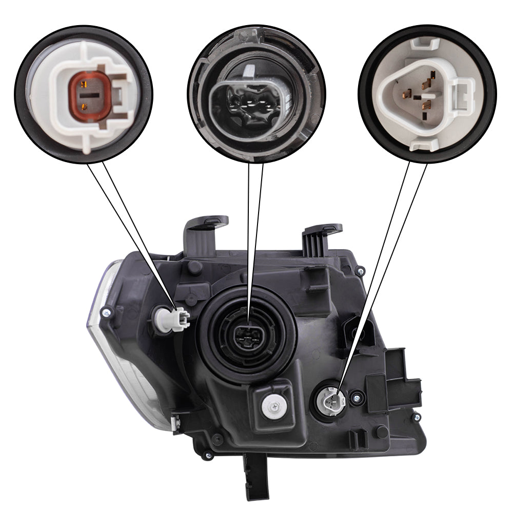 Drivers Combination Headlamp Assembly for 09-21 Nissan Frontier 26060Z40B