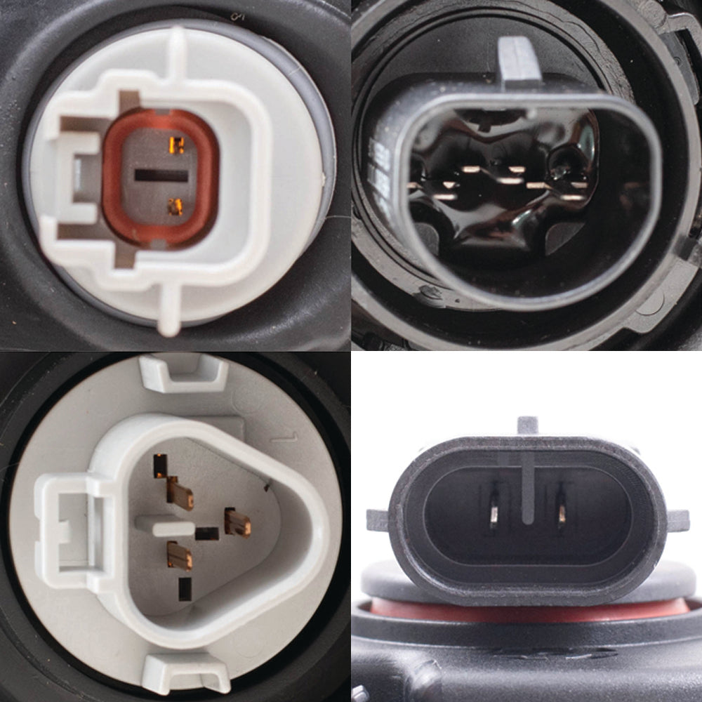 Brock Replacement Driver and Passenger Side Halogen Combination Headlights and Fog Lights 4 Piece Set Compatible with 2010-2019 Frontier with Plastic Bumper