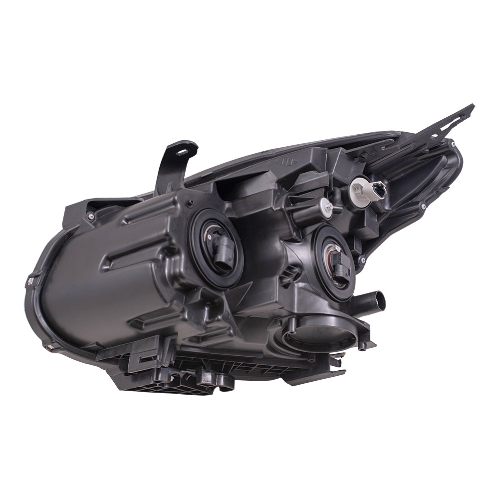Brock Replacement Pair Set Halogen Combination Headlights Ribbed Signal Lens Chrome Bezel Compatible with 08-13 Rogue & 14-15 Rogue Select 26060-1VK0B 26010-1VK0B