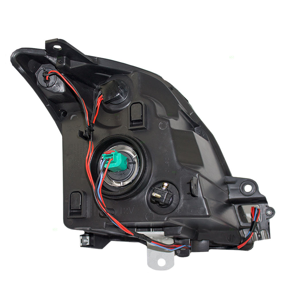 Drivers Headlight Assembly for 10-12 Nissan Sentra - Chrome Bezel 26060-ZT50A