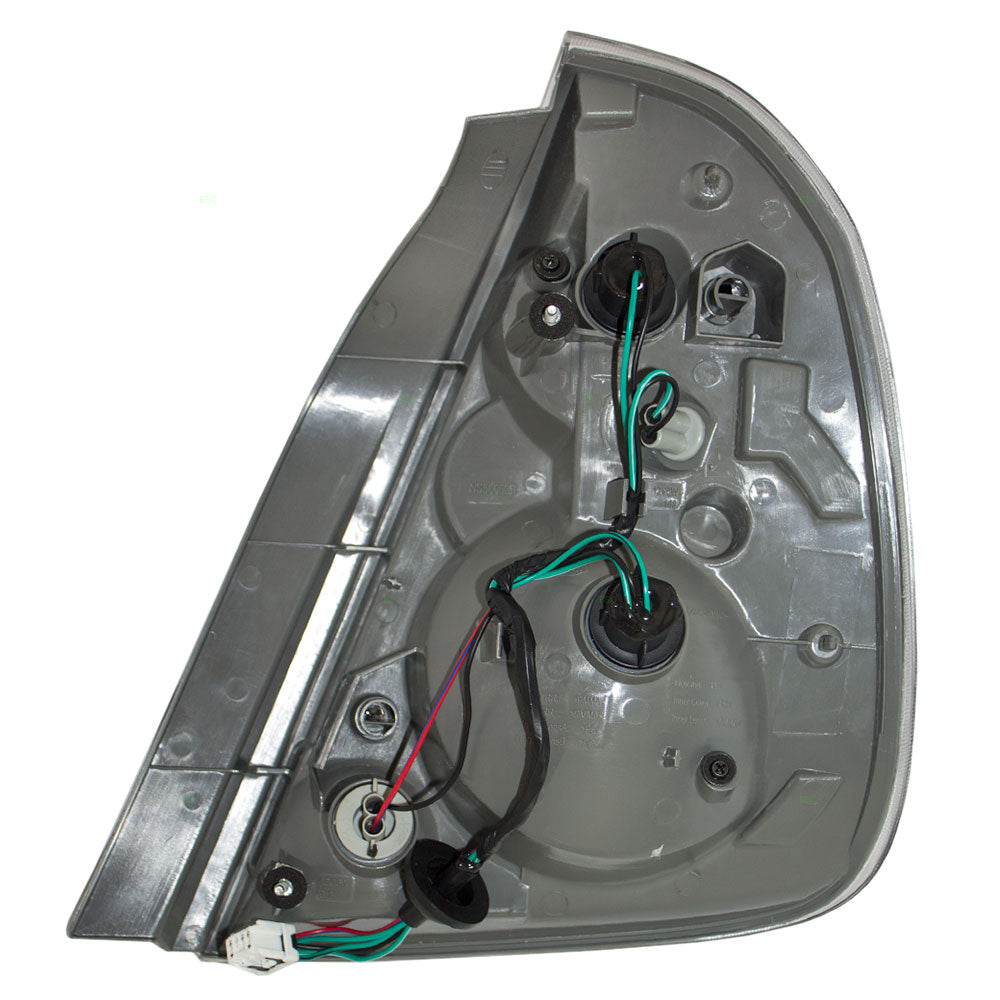 Brock Replacement Drivers Taillight Tail Lamp Lens with Dark Chrome Trim Compatible with 05-06 Altima 26555ZB025