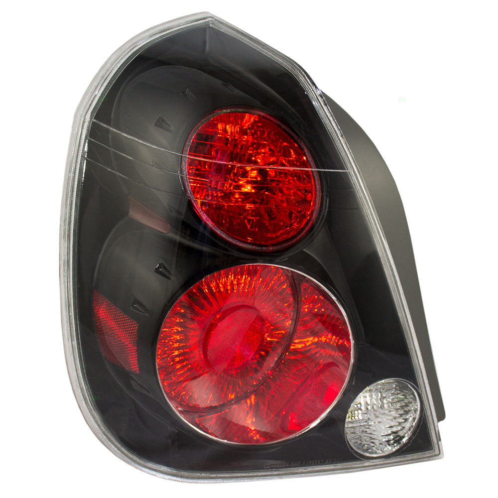 Drivers Taillight Assembly for 05-06 Nissan Altima - Black Trim 26555-ZB725