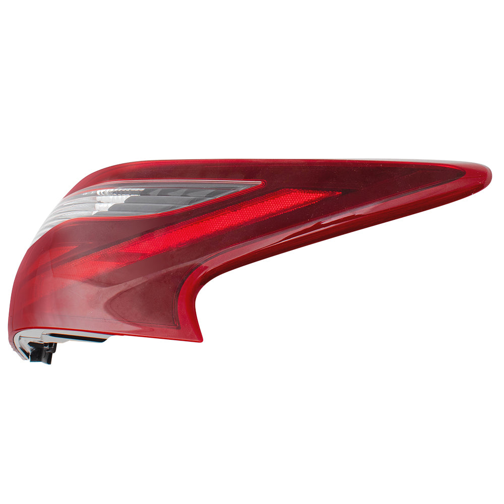 Brock Replacement Pair Set Tail Lights Quarter Panel Mounted Back Up Left Lamps w/ Smoke Lens Compatible with 2017-2018 Altima 265559HS1A 265509HS1A NI2804111 NI2805111