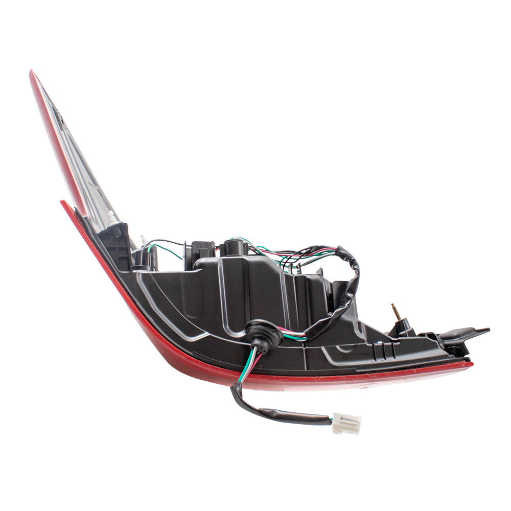 Brock Replacement Pair Set Tail Lights Quarter Panel Mounted Back Up Left Lamps w/ Smoke Lens Compatible with 2017-2018 Altima 265559HS1A 265509HS1A NI2804111 NI2805111