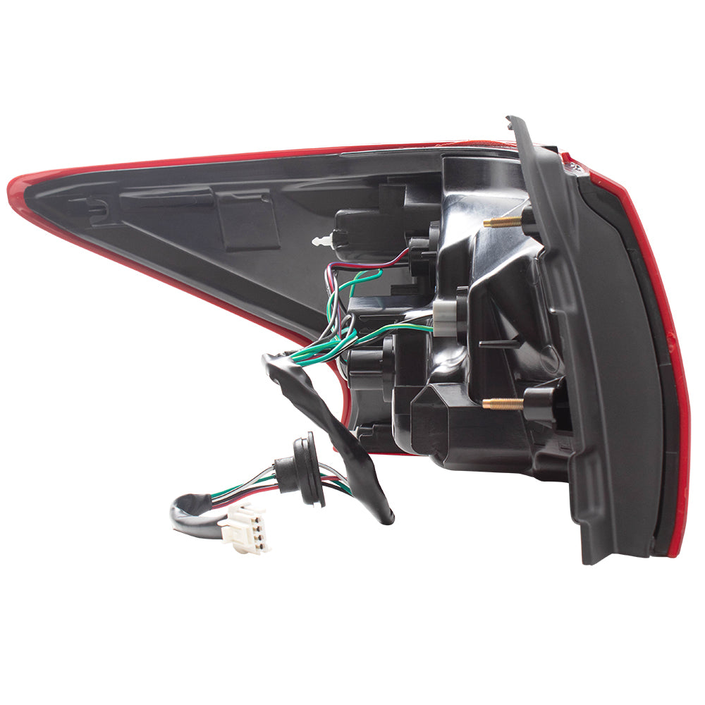 Brock Replacement Pair Set Tail Lights Quarter Panel Mounted Back Up Left Lamps w/ Smoke Lens Compatible with 2017-2018 Altima 265559HS1A 265509HS1A NI2804111 NI2805111