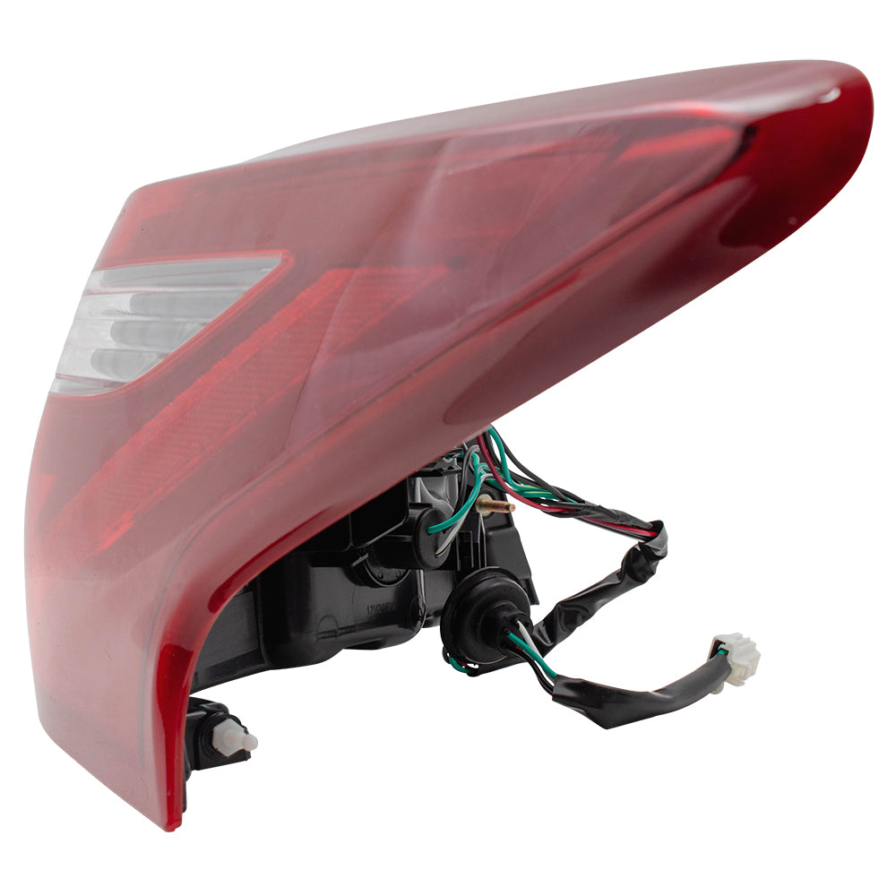 Brock Replacement Pair Set Tail Lights Quarter Panel Mounted Back Up Left Lamps w/ Smoke Lens Compatible with 2017-2018 Altima 265559HS1A 265509HS1A NI2804111 NI2805111