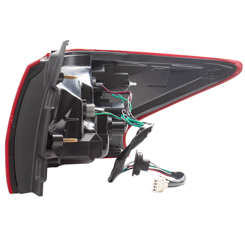 Brock Replacement Drivers Tail Light Quarter Panel Mounted Back Up Left Lamp w/ Smoke Lens Compatible with 2017-2018 Altima 265559HS1A NI2804111