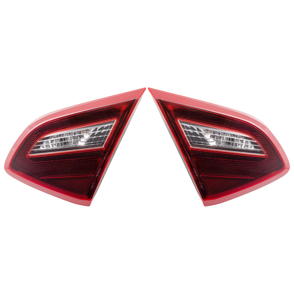 Brock Replacement Pair Set Tail Lights Lid Mounted Back Up Lamps w/ Smoke Lens Compatible with 2017-2018 Altima 26545-9HS1A 26540-9HS1A NI2802112 NI2803112