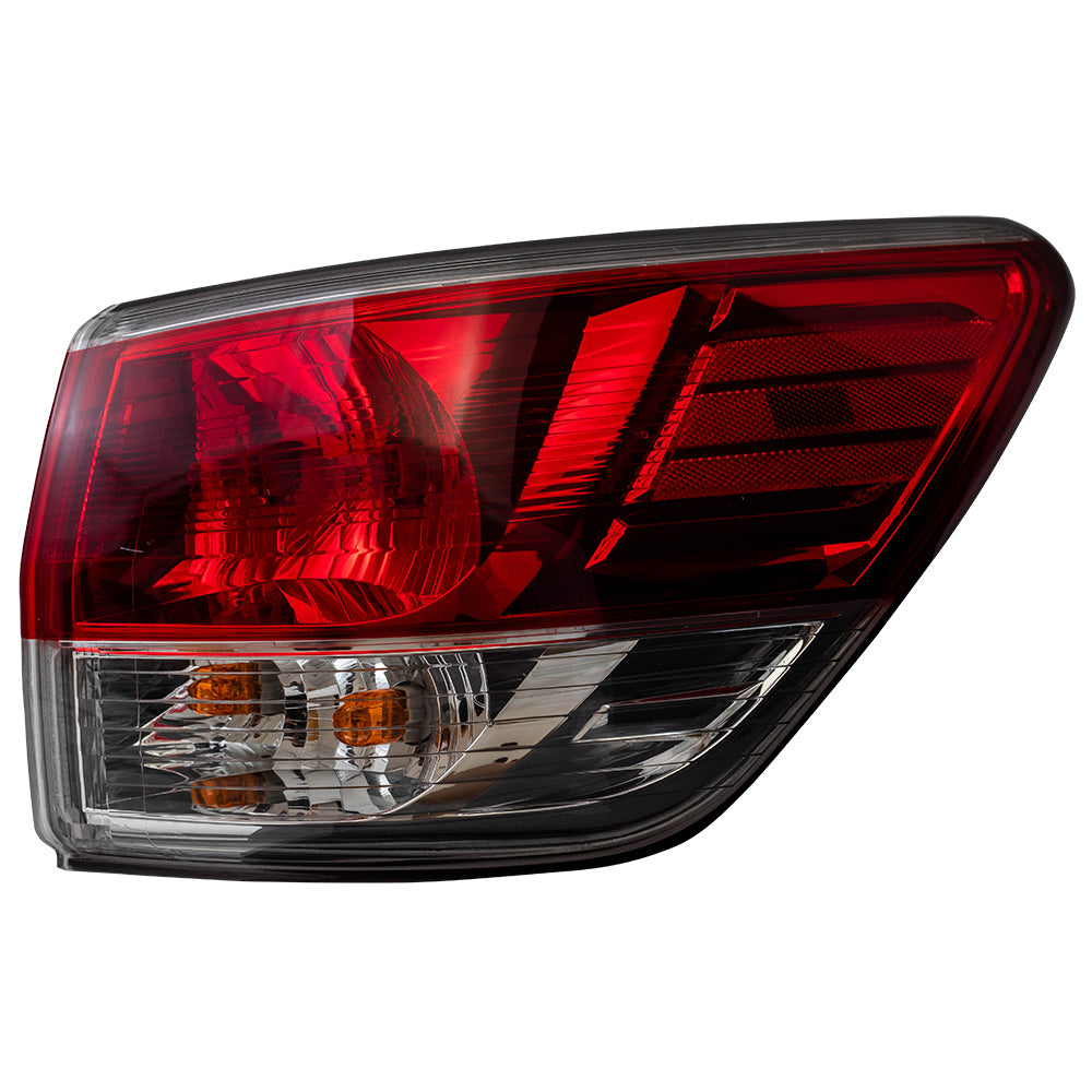 Brock Replacement Pair Tail Lights Compatible with 2013-2016 Pathfinder Driver and Passenger Quarter Panel Mounted Lamps Set 265553KA0A 265503KA0A