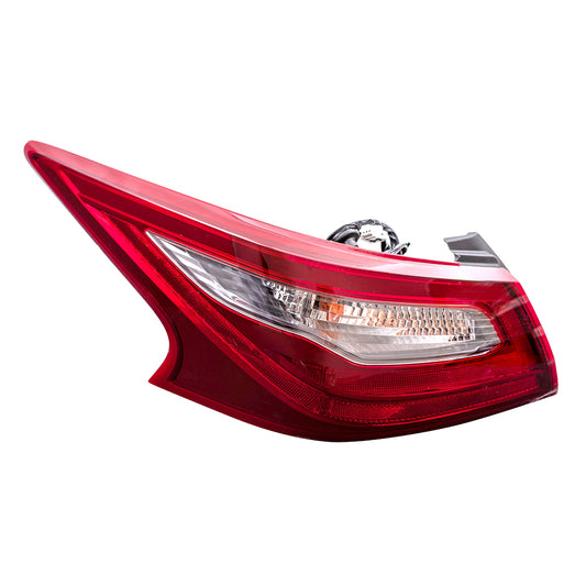 Brock Replacement Driver Tail Light Quarter Body Mounted without Smoked Lens Compatible with 2018 Altima Sedan
