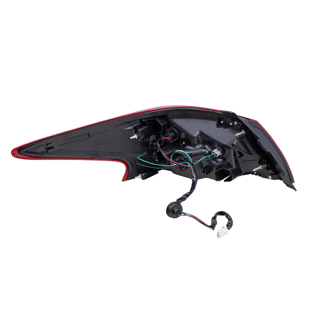 Brock Replacement Passenger Tail Light Quarter Body Mounted without Smoked Lens Compatible with 2018 Altima Sedan