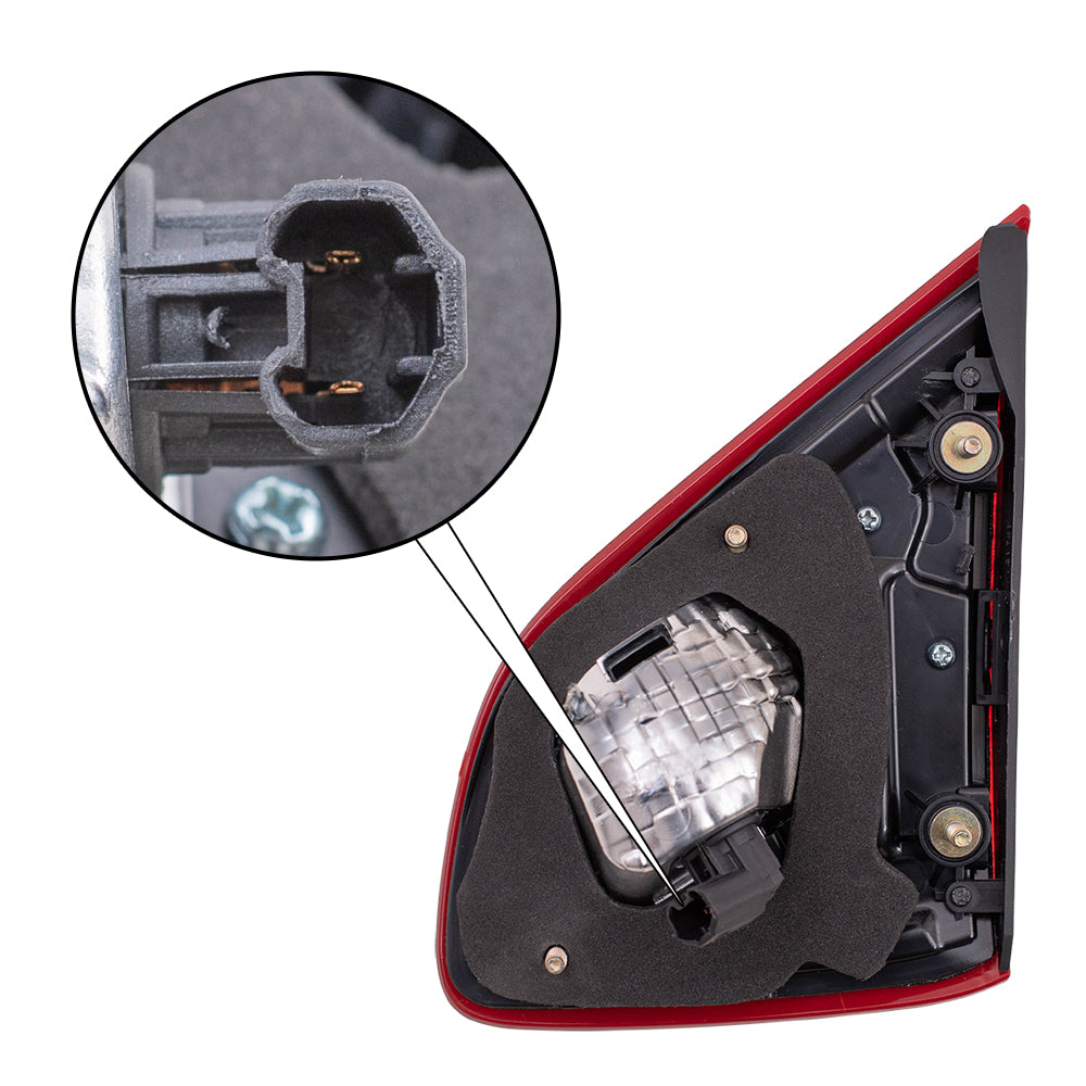 Brock Replacement Driver Lid Mounted Tail Light Compatible with 2018 Altima