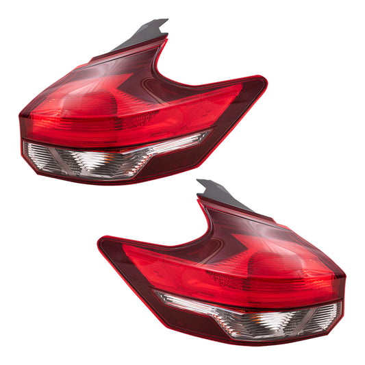 Brock Replacement Set Driver and Passenger Tail Lights Quarter Panel Mounted Lens Compatible with 2018-2020 Kicks