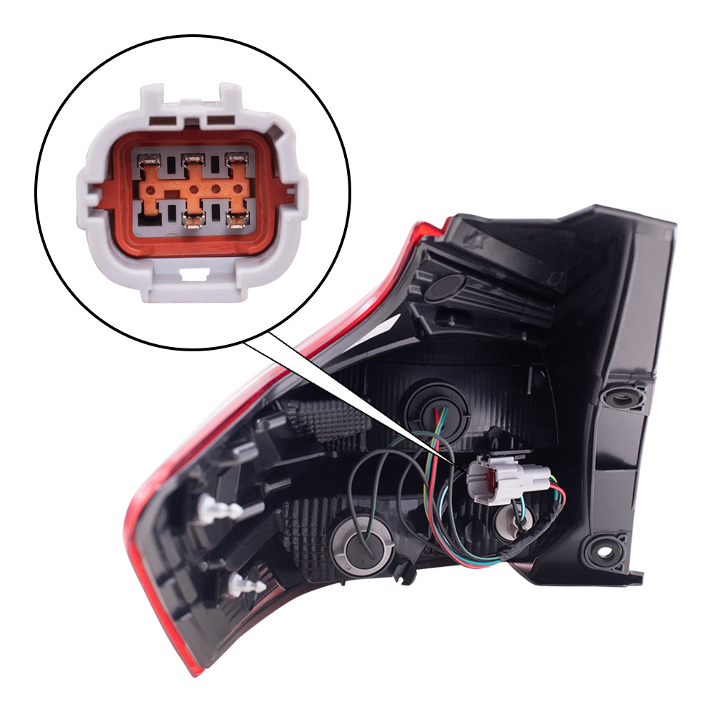 Brock Replacement Set Driver and Passenger Tail Lights Quarter Panel Mounted Lens Compatible with 2018-2020 Kicks