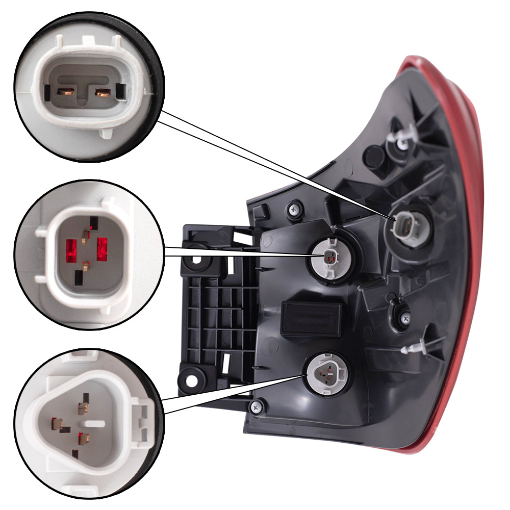 Brock Replacement Driver's Tail Light Assembly Quarter Mounted Compatible with 17-19 Pathfinder 26555-9PF0A