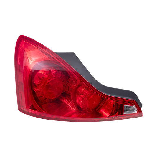 Brock Replacement Drivers Tail Light Assembly Compatible with 08-13 G37 Coupe 14-15 Q60 Coupe 26555-JL00B