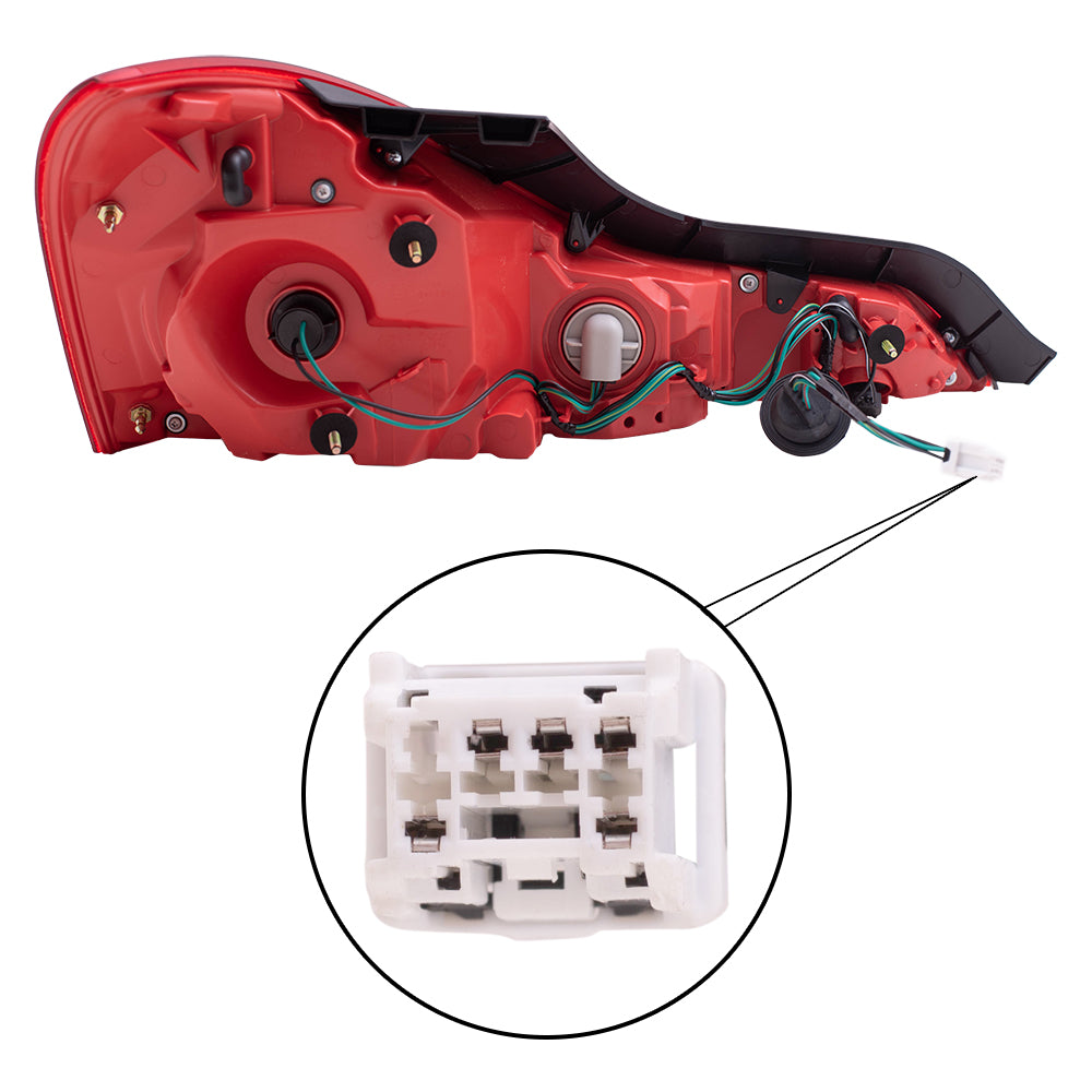 Brock Replacement Drivers and Passengers Tail Light Assemblies Compatible with 08-13 G37 Coupe 14-15 Q60 Coupe 26555-JL00B 26550-JL00B