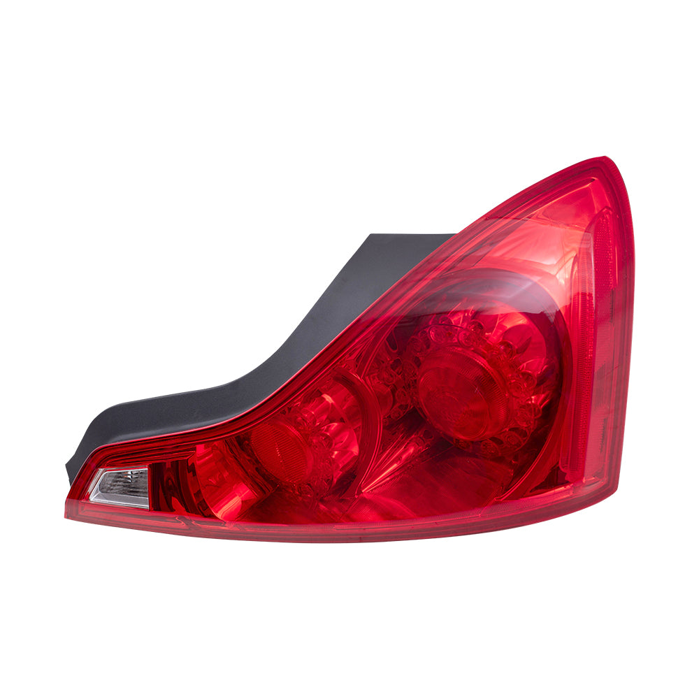 Brock Replacement Passengers Tail Light Assembly Compatible with 08-13 G37 Coupe 14-15 Q60 Coupe 26550-JL00B