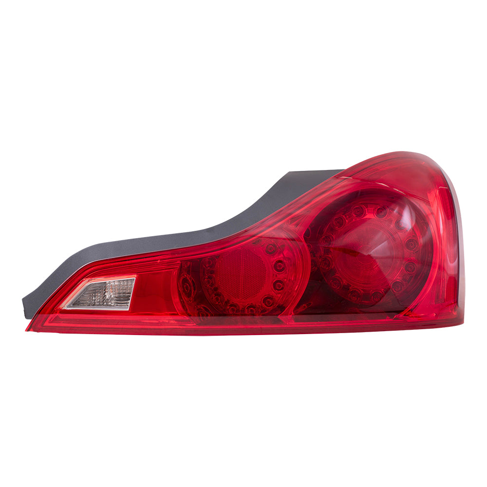 Brock Replacement Passengers Tail Light Assembly Compatible with 08-13 G37 Coupe 14-15 Q60 Coupe 26550-JL00B