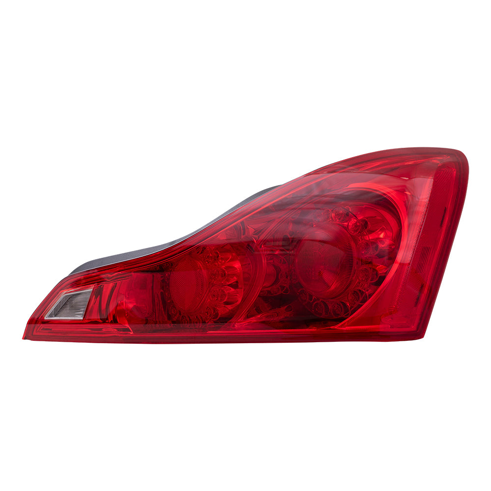 Brock Replacement Passengers Tail Light Assembly Compatible with 08-13 G37 Coupe 14-15 Q60 Coupe 26550-JL00B