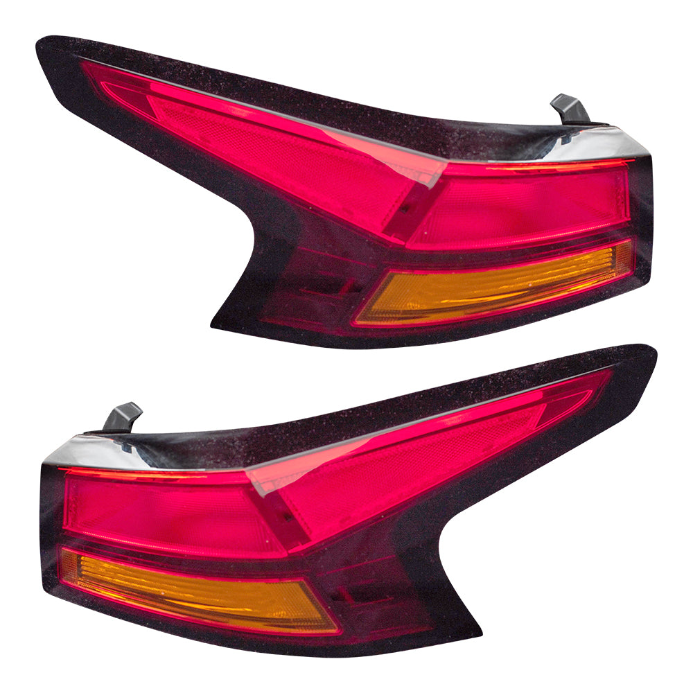 Brock Replacement Driver and Passenger Side Quarter Mounted Tail Light Assemblies Compatible with 2019-2025 Altima