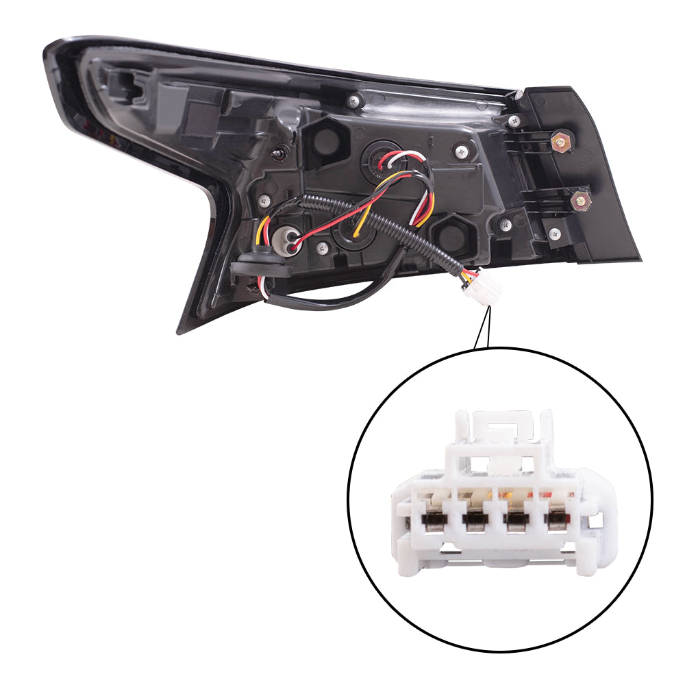 Brock Replacement Passenger Side Quarter Mounted Tail Light Assembly Compatible with 2019-2025 Altima