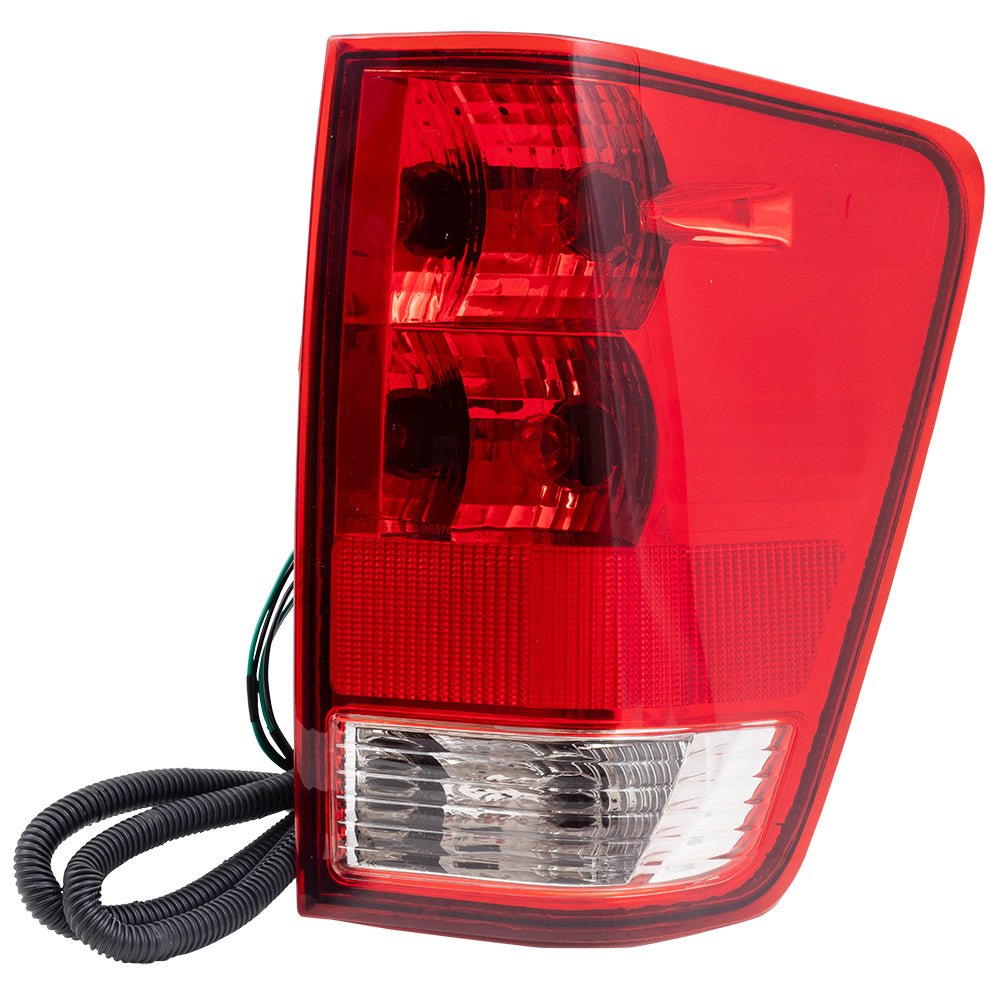 Brock Replacement Driver and Passenger Taillights Tail Lamps Compatible with 2004-2015 Titan Pickup Truck 265557S227 26550ZH225