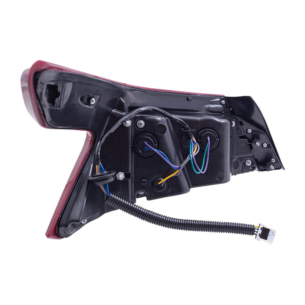 Brock Aftermarket Replacement Passenger Right Combination Tail Light Assembly Body Mounted Compatible With 2016-2018 Nissan Maxima