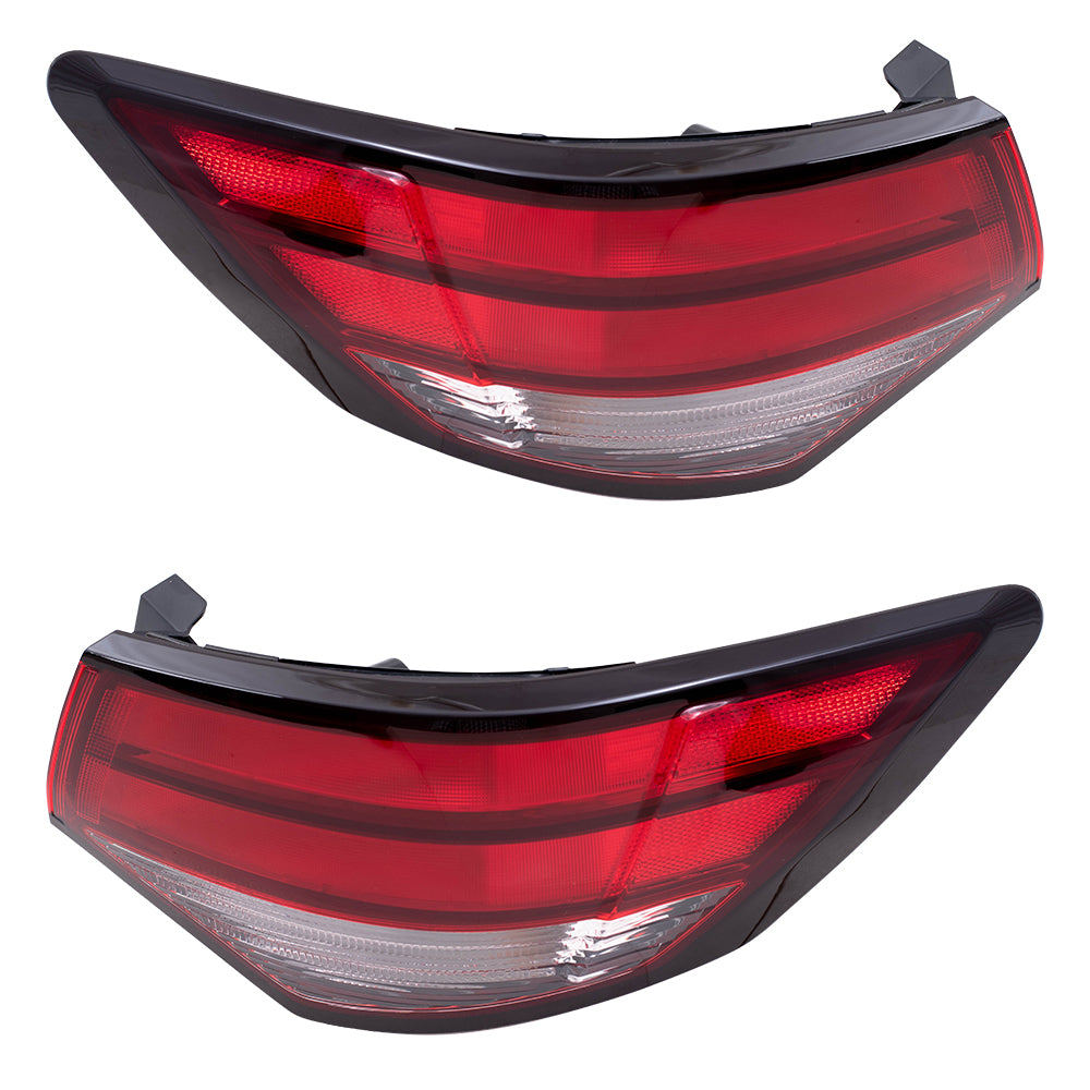 Brock Aftermarket Replacement Driver Left Passenger Right Tail Light Assembly Set Quarter Mounted Compatible with 2020-2025 Nissan Sentra