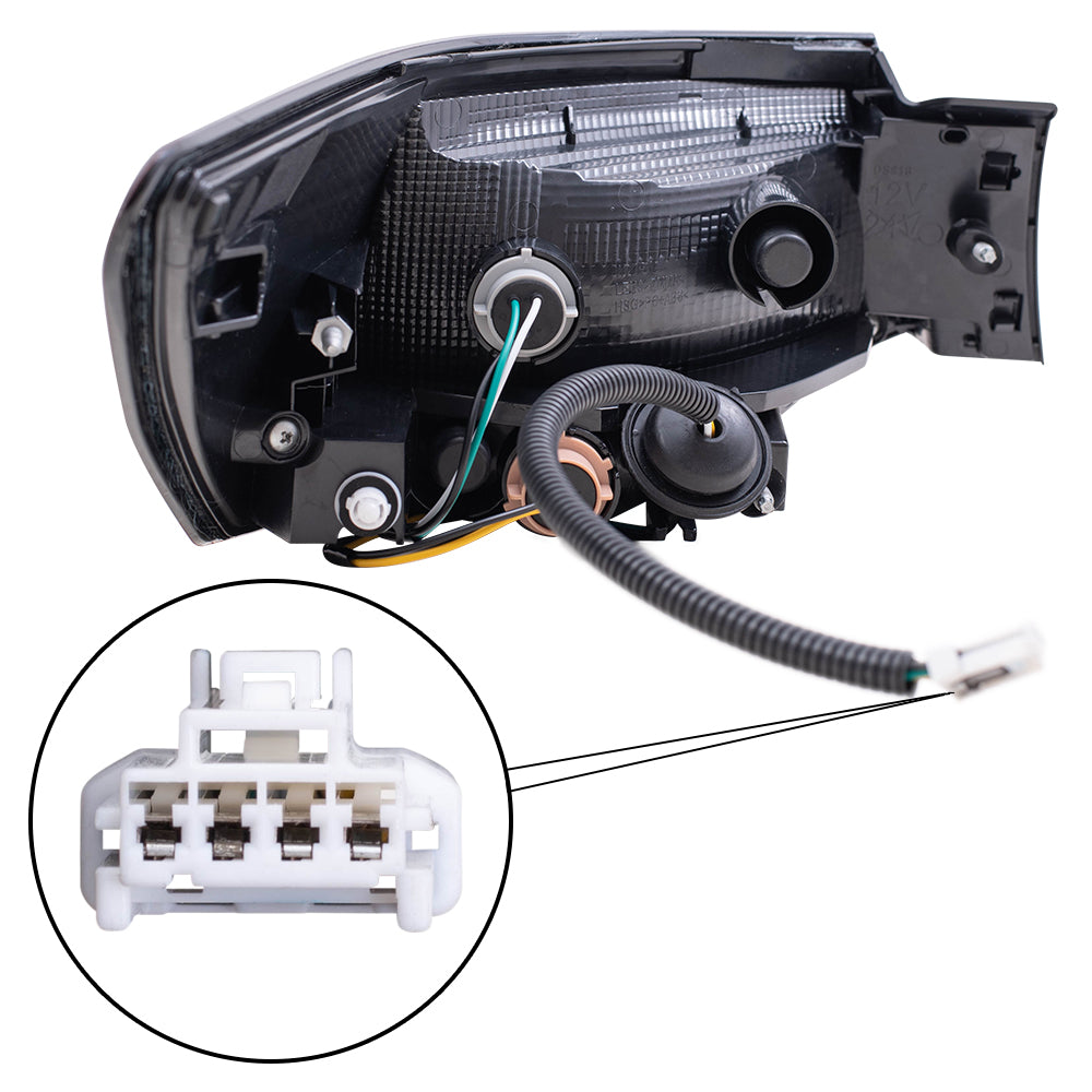 Brock Aftermarket Replacement Driver Left Passenger Right Tail Light Assembly Set Quarter Mounted Compatible with 2020-2025 Nissan Sentra