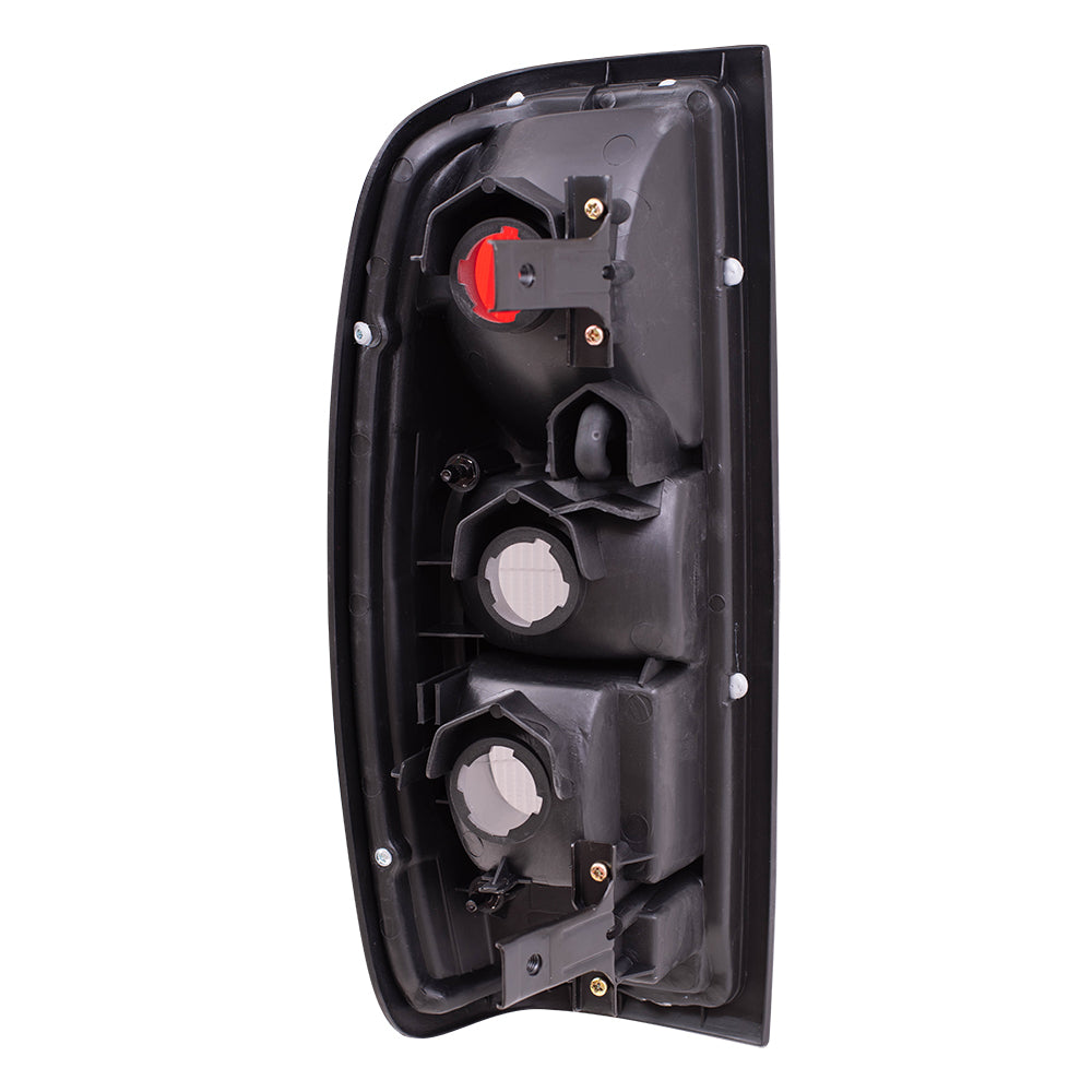 Brock Replacement Driver and Passenger Taillights Tail Lamps with Smoke Lens Compatible with 98-04 Frontier Pickup Truck 265597B425 265547B425