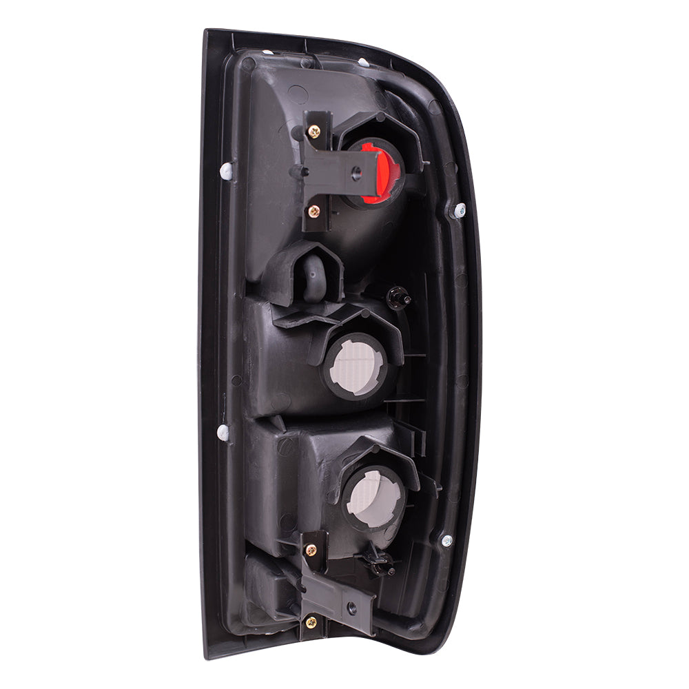 Brock Replacement Drivers Taillight Tail Lamp with Smoke Lens Compatible with 98-04 Frontier Pickup Truck 265597B425