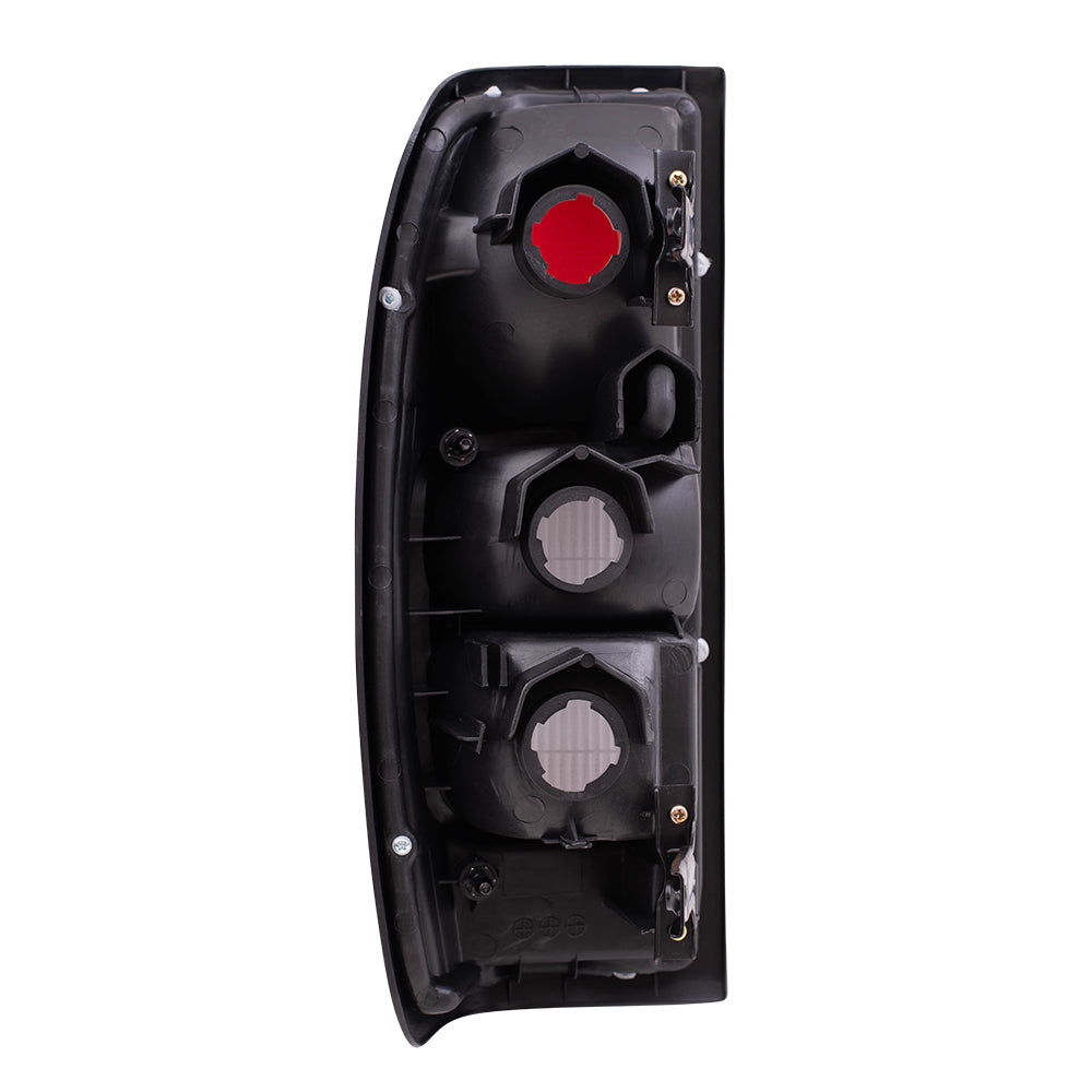 Brock Replacement Passengers Taillight Tail Lamp with Smoke Lens Compatible with 98-04 Frontier Pickup Truck 265547B425