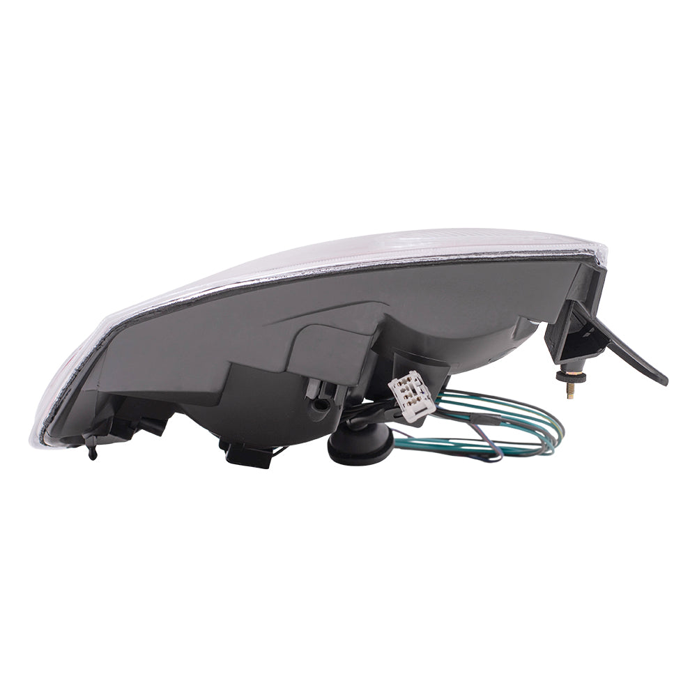 Brock Replacement Drivers Taillight Tail Lamp with Chrome Bezel Compatible with 2007-2009 Sentra 26555ET00B