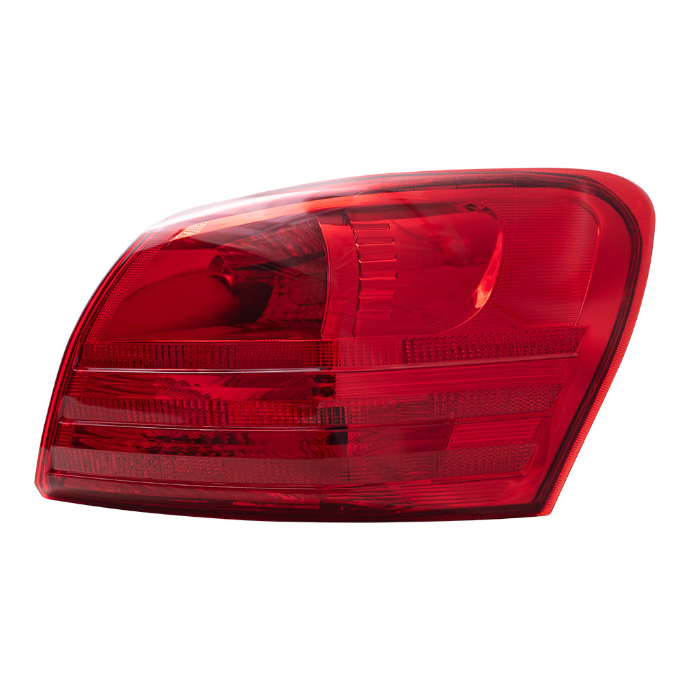 Brock Replacement Driver and Passenger Taillights Quarter Panel Mounted Tail Lamps Compatible with 08-13 Rogue SUV 26555JM00A 26550JM00A