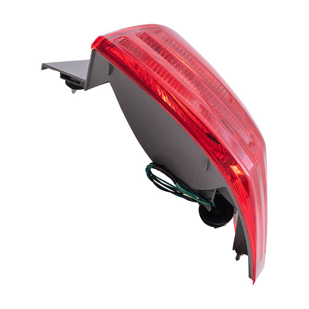 Brock Replacement Driver and Passenger Taillights Quarter Panel Mounted Tail Lamps Compatible with 08-13 Rogue SUV 26555JM00A 26550JM00A