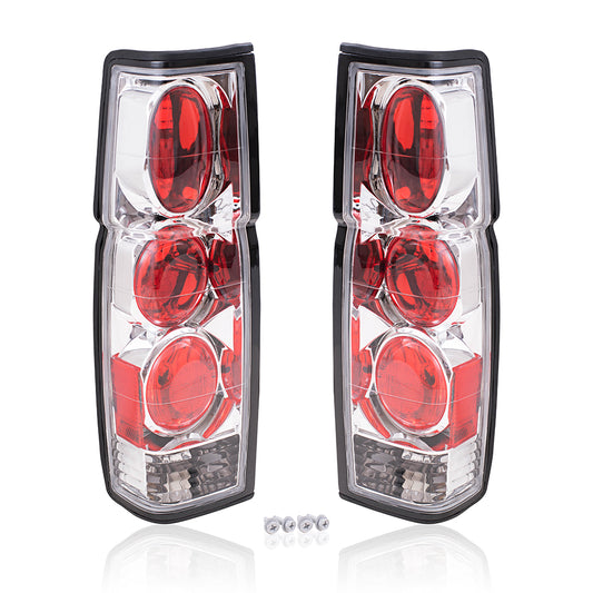 Brock Replacement Driver and Passenger Side Tail Light Units with Chrome Bezel Compatible with 1986-1994 D21 Performance Altezza and WITHOUT Dual Rear Wheels & 95-97 Pickup Truck B6555-3B300