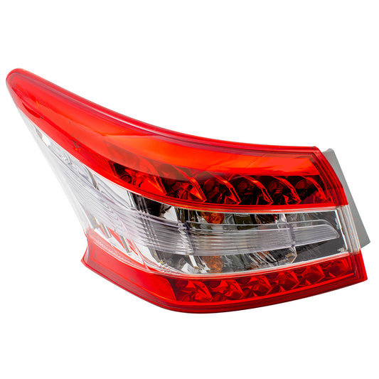 Brock Replacement Tail Light Lamp Drivers Quarter Panel Mounted Left Rear Assembly Compatible with 13-15 Sentra 26555-3SG0A