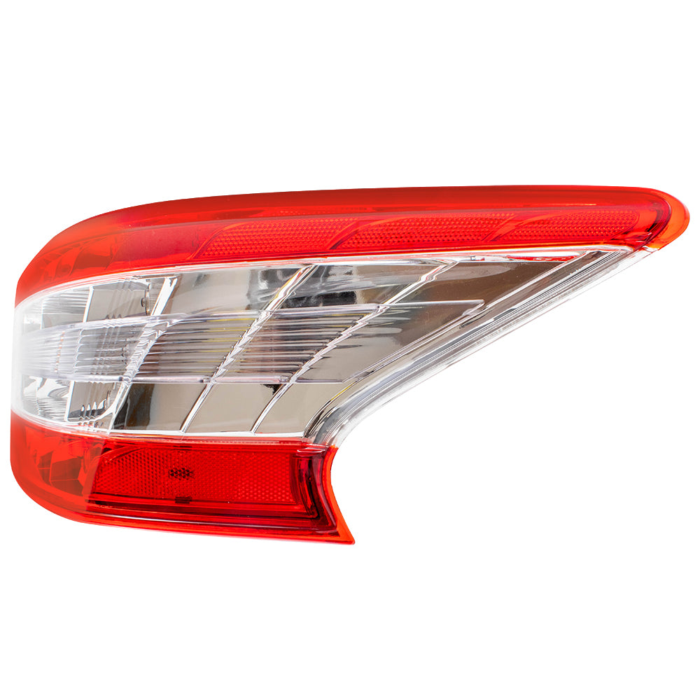 Brock Replacement Tail Lights Driver and Passenger Quarter Panel Mounted Rear Lamps Compatible with 13-15 Sentra 26555-3SG0A 26550-3SG0A