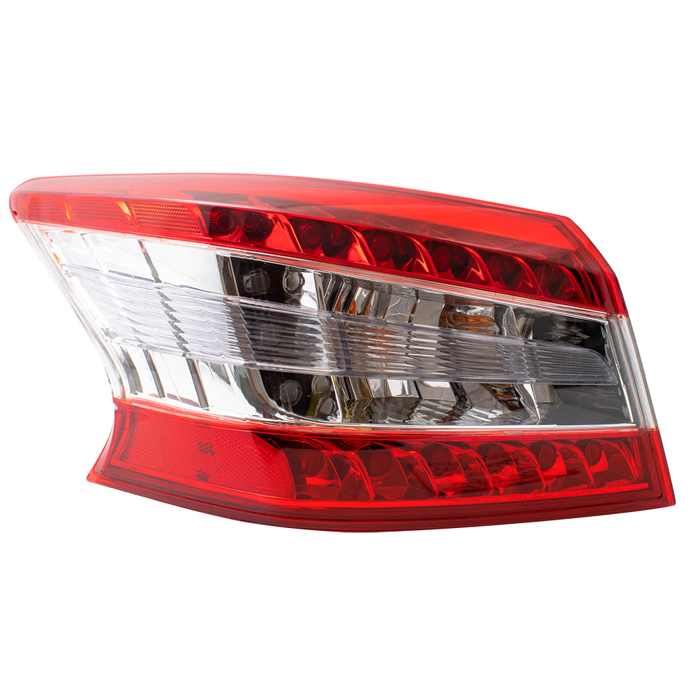 Brock Replacement Tail Light Lamp Drivers Quarter Panel Mounted Left Rear Assembly Compatible with 13-15 Sentra 26555-3SG0A