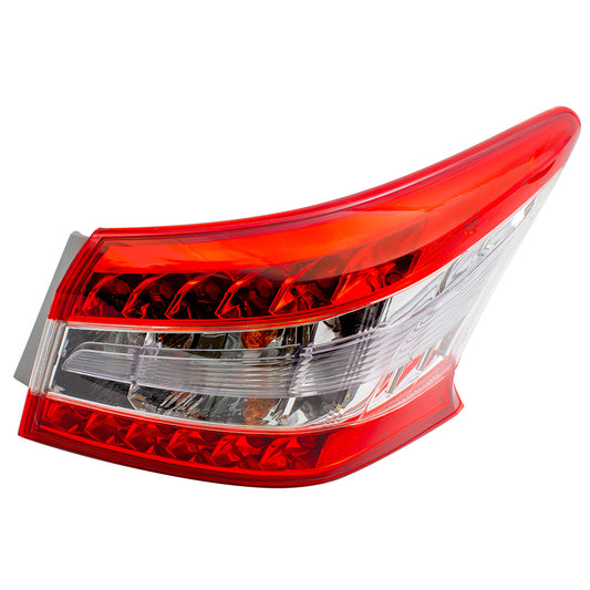 Brock Replacement Tail Light Lamp Passengers Quarter Panel Mounted Right Rear Assembly Compatible with 13-15 Sentra 26550-3SG0A