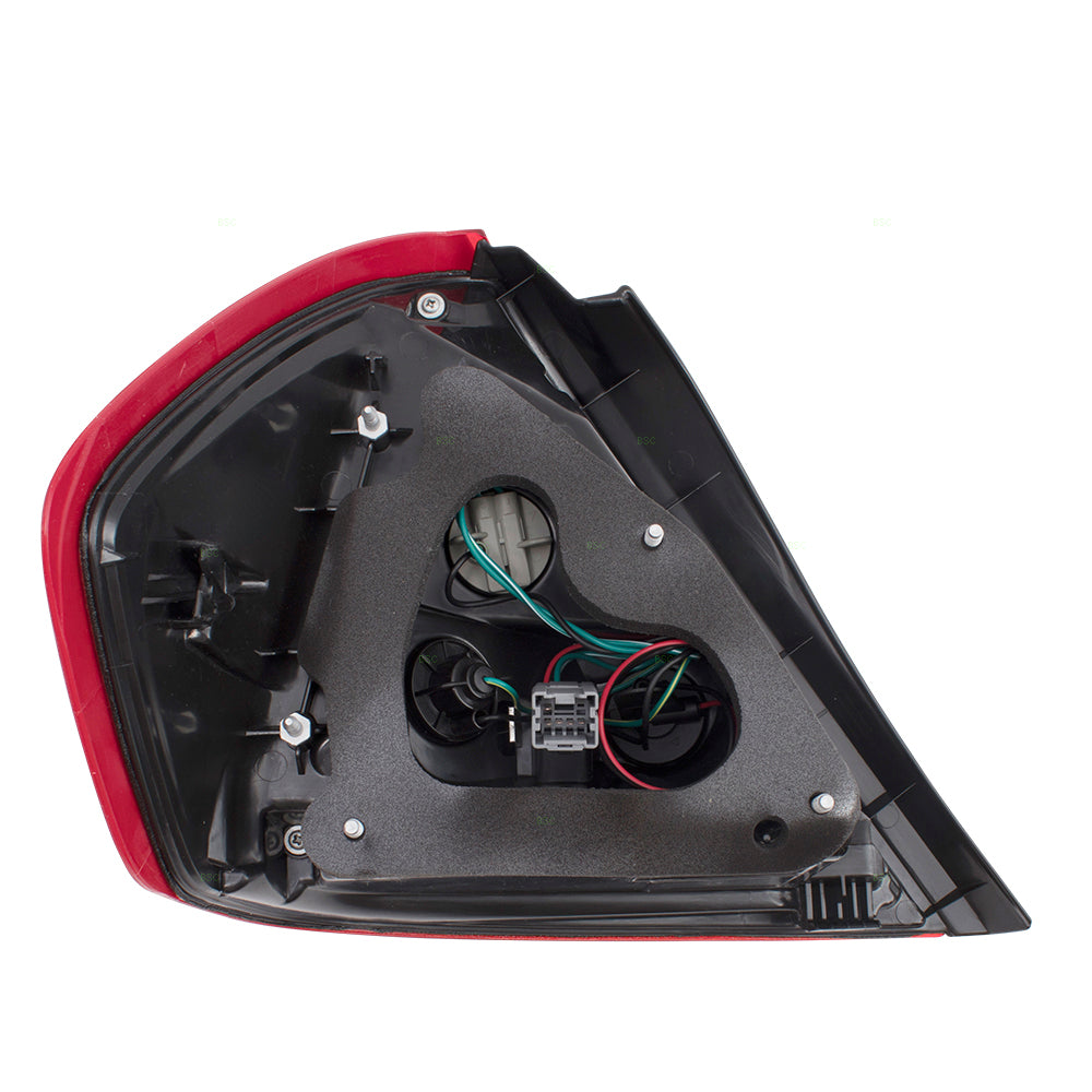 Brock Replacement Pair Set Tail Lights Tail Lamps Compatible with 07-11 Versa Sedan 26555EL30A 26550EL30A