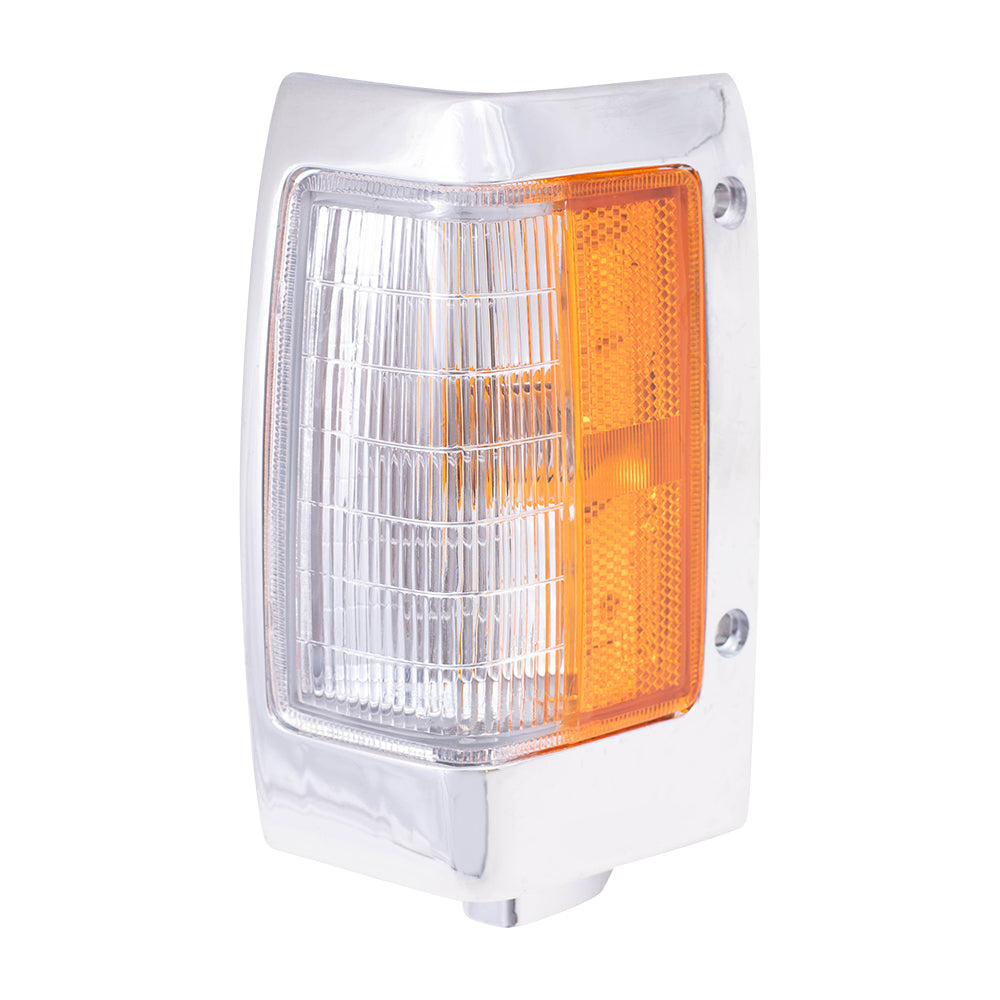 Driver's Side, Side Marker Light Assembly with Chrome Bezel for 1990-1994 D21
