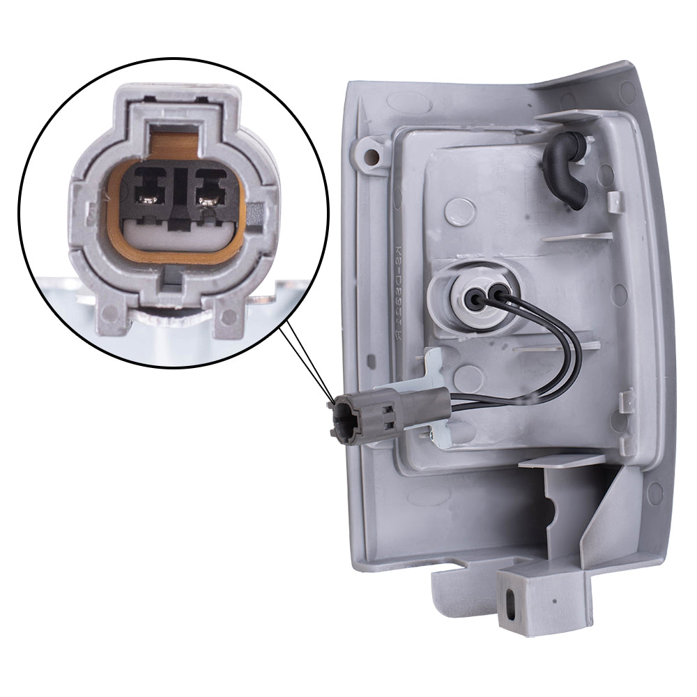 Driver's Side, Side Marker Light Assembly with Black Bezel for 1990-1994 D21